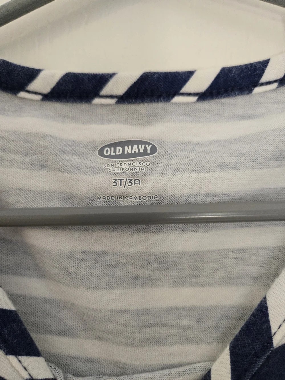 3T Girl Classic Navy and White Striped Kids Dress